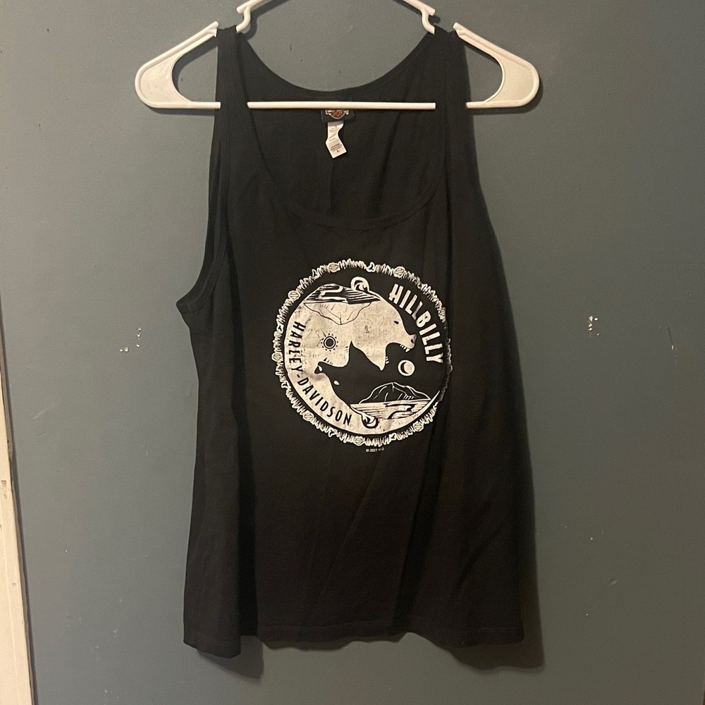 Harley-Davidson Black Tank with White Graphic